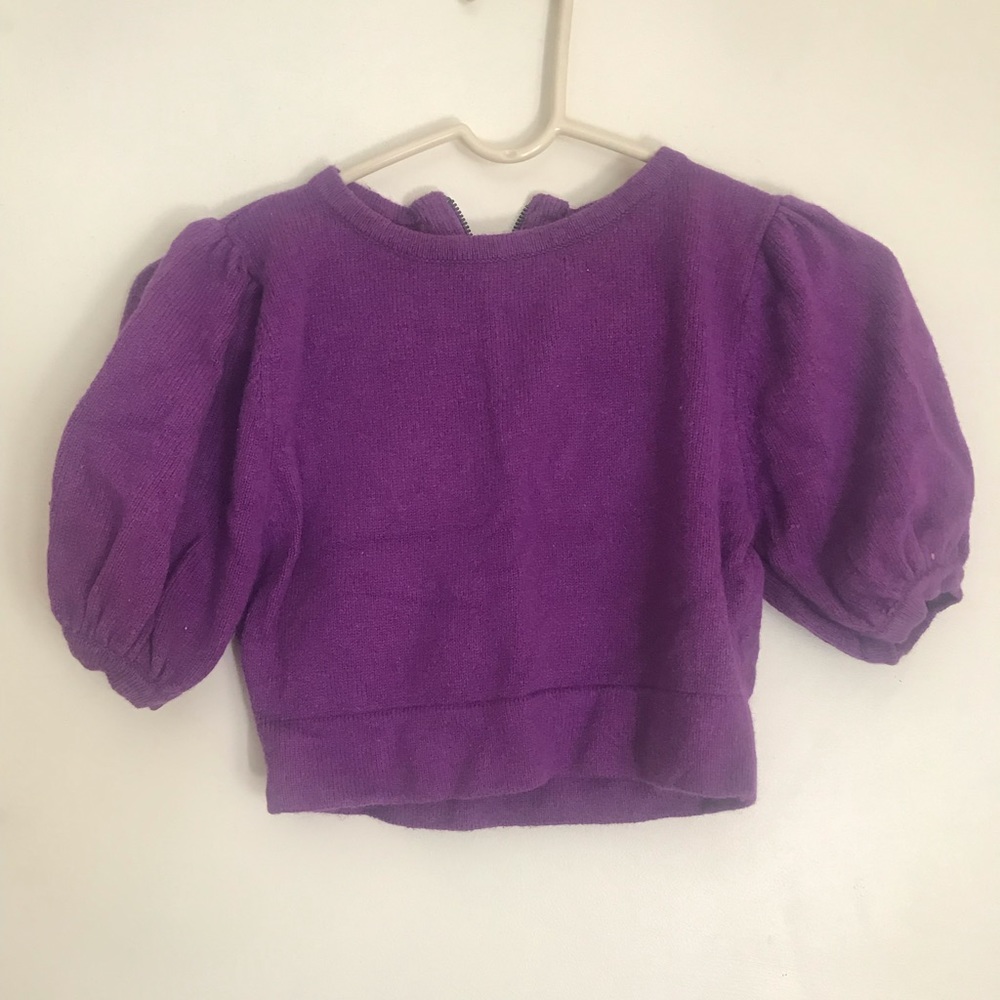 Forever 21 Purple Crop Top Sweater